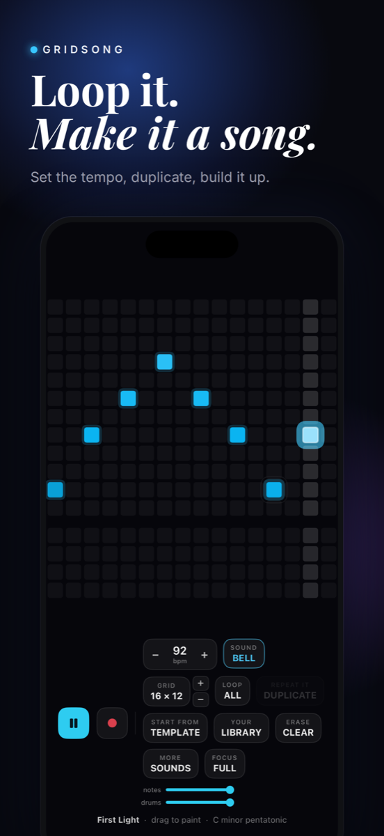Gridsong screenshot