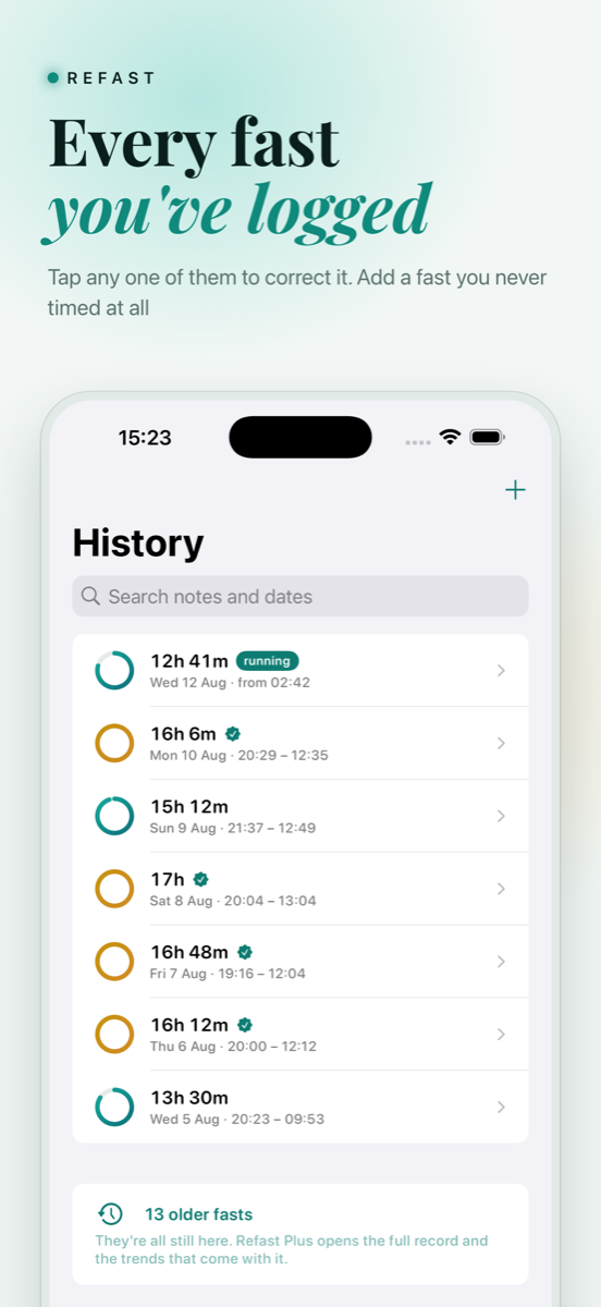Refast screenshot