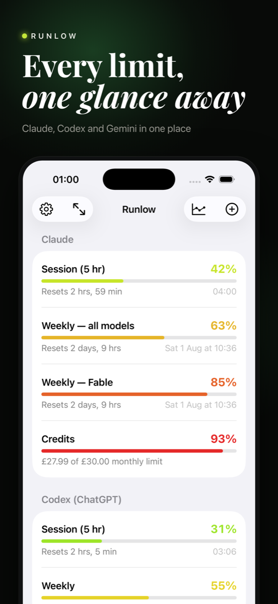 Runlow screenshot